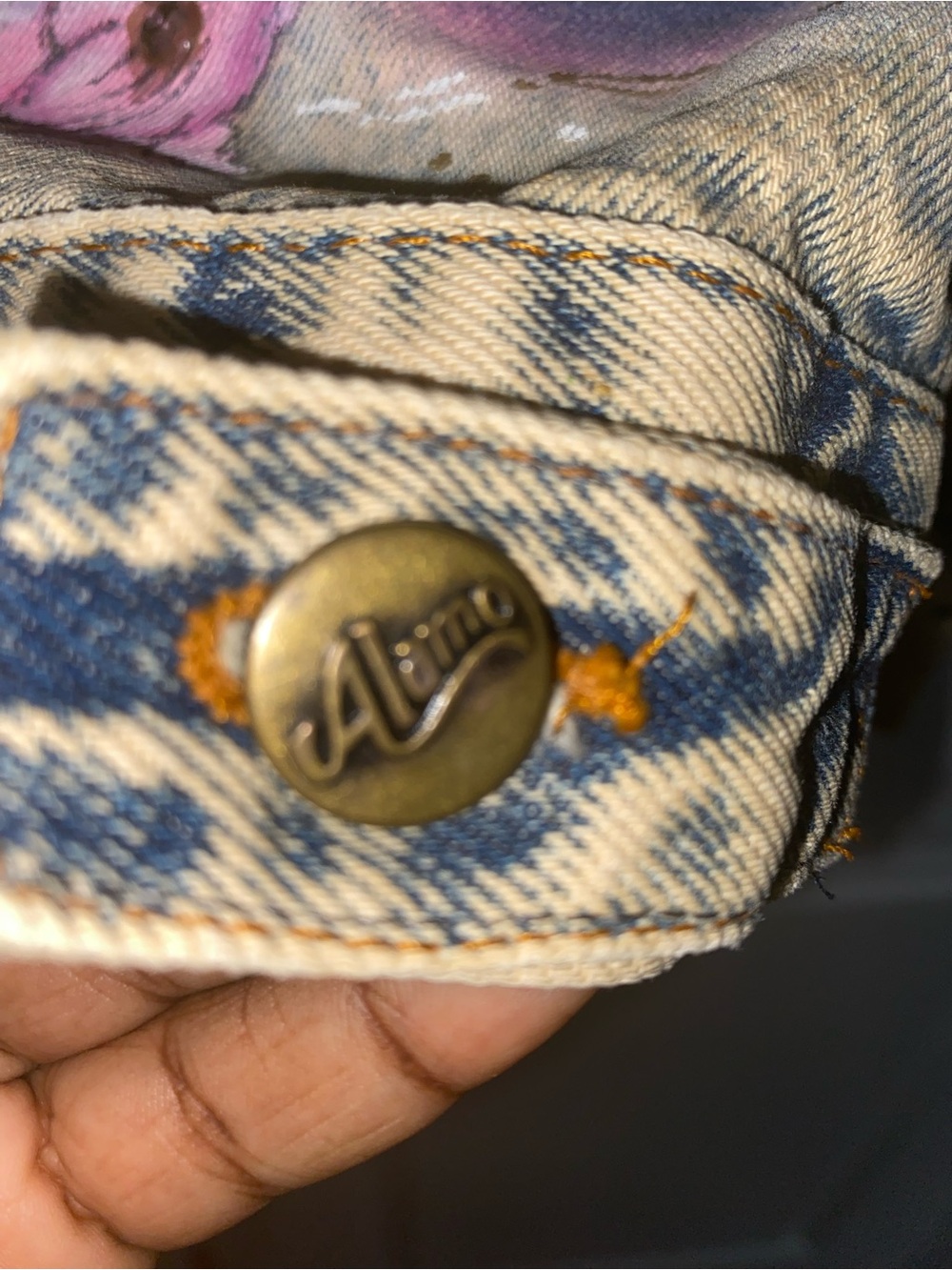 Barbie in Beverly Hills Denim Jacket buttons read ALAMO no tag fits XL - Picture 7 of 12